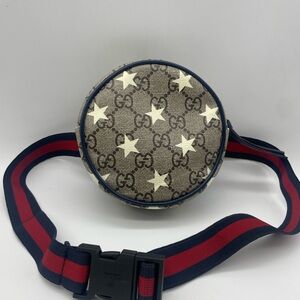 Gucci Round PVC Leather Sherryline Belt Bag